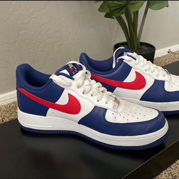 Limited Edition Red, White, and Blue USA Airforce Ones - Mens 8.5 - Picture 3 of 4